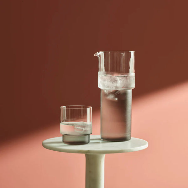Minimal Glass Carafe | Clear + Smoke Rye - NØRDEN