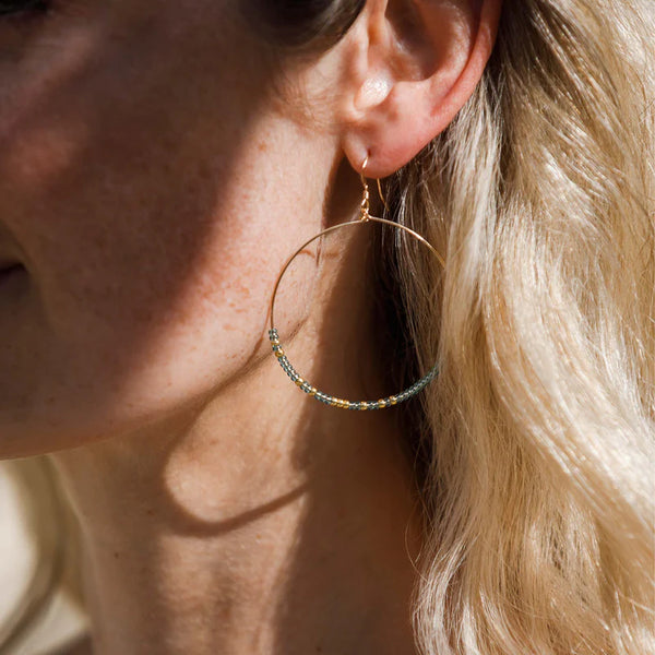 Beaded Hoop Earrings | Lido Water