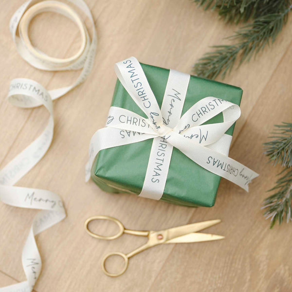 Christmas Gift Ribbon | Cream Cotton - NØRDEN