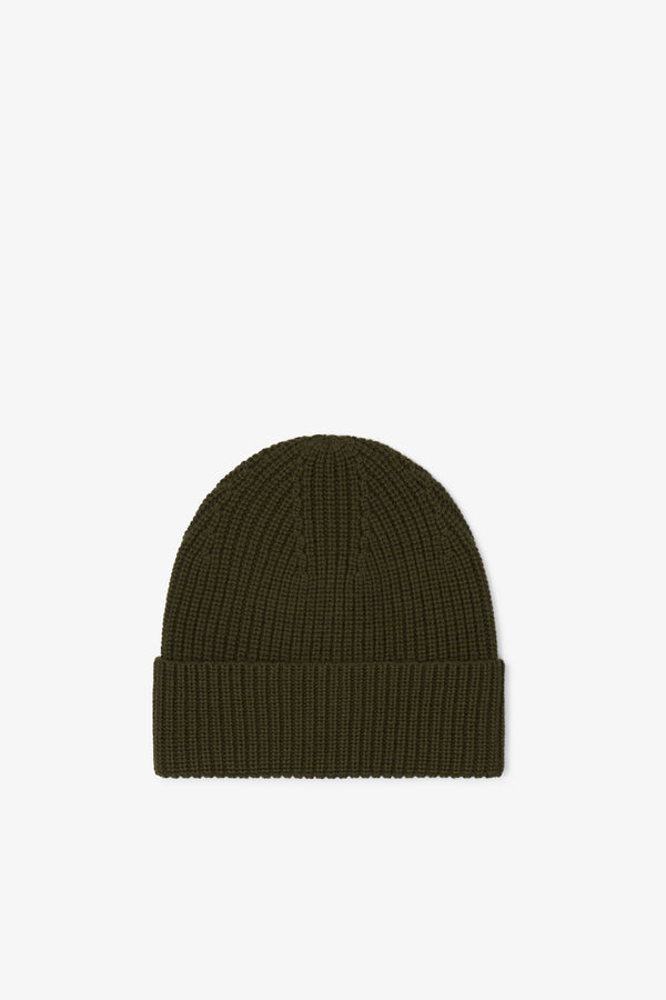 Merino Beanie Hat | Khaki Evergreen 24