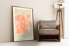 Floral Art Print | Striped Vase A5