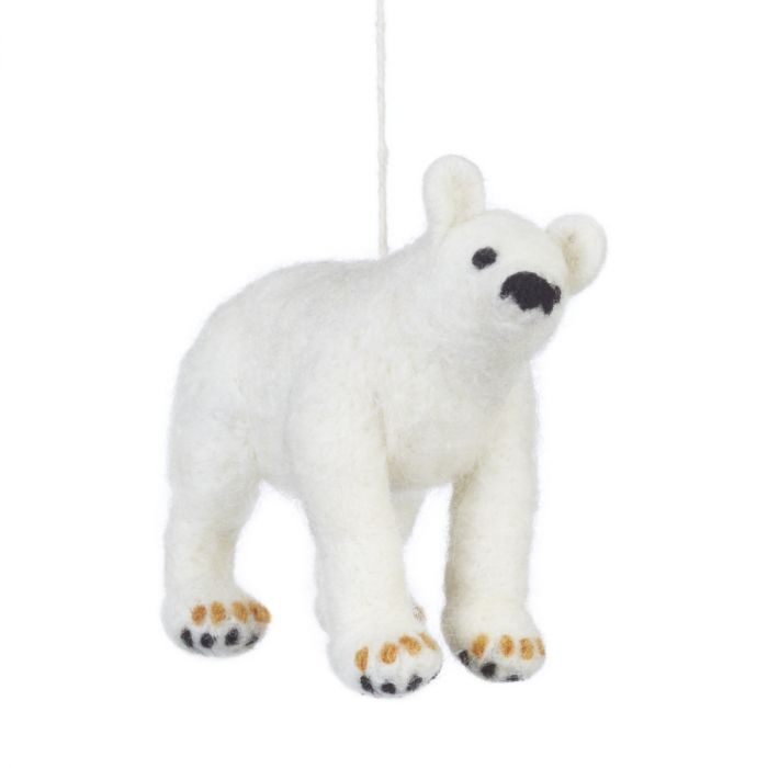Natural Felt Decoration | Polar Bear - NØRDEN
