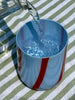 Atina Striped Glass | Blue + Red