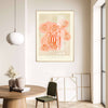 Floral Art Print | Striped Vase A5