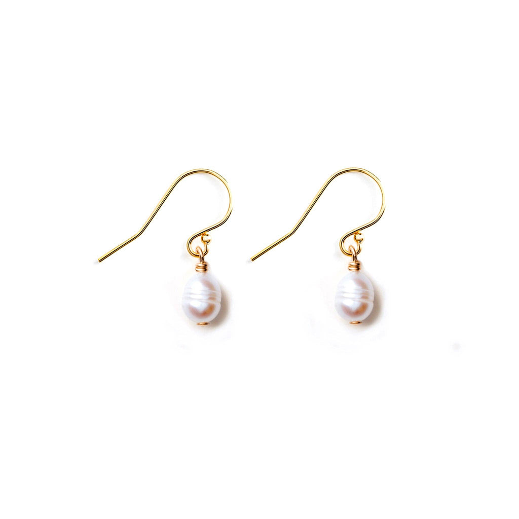 Crystal Drop Earrings | Isla - Freshwater Pearl