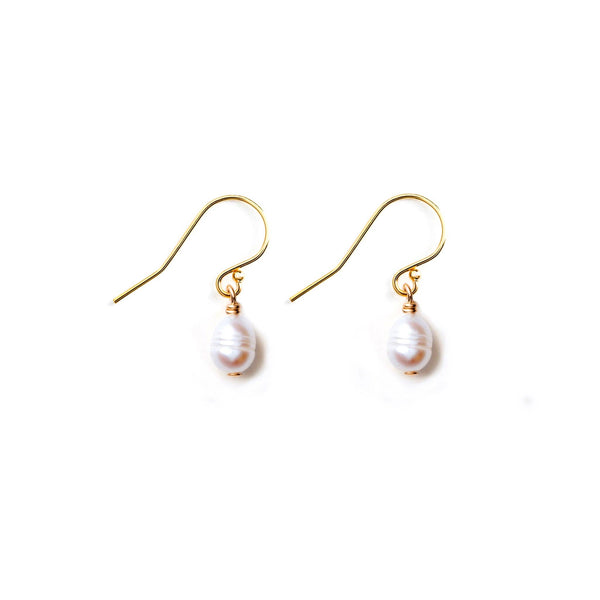 Crystal Drop Earrings | Isla - Freshwater Pearl
