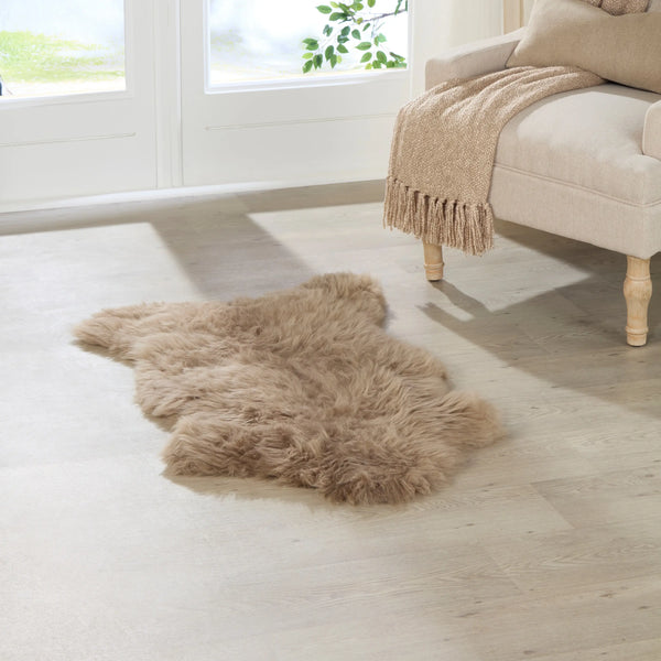 Natural Sheepskin Rug | Taupe Smooth