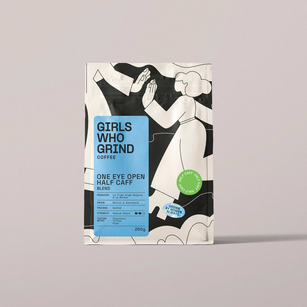 One Eye Open Half Caff Coffee | Mexico & Guatemala Blend - Wholebean