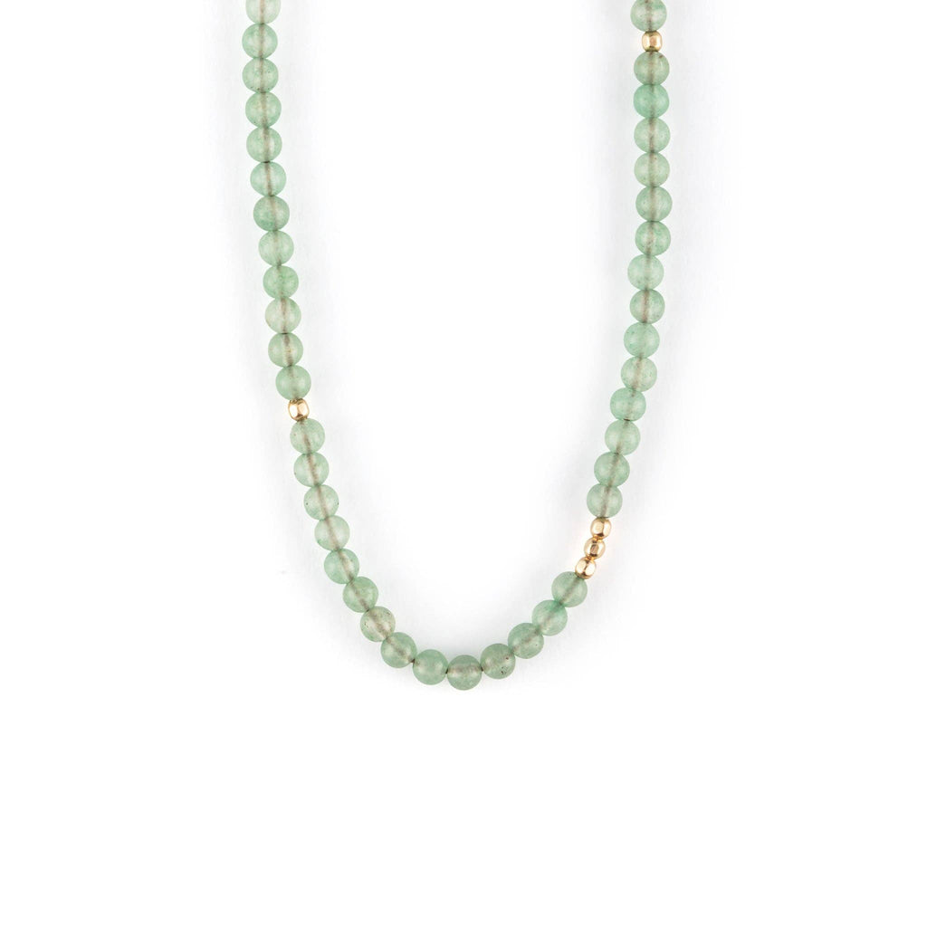 Beaded Layering Necklace | Oceanus - Green Aventurine