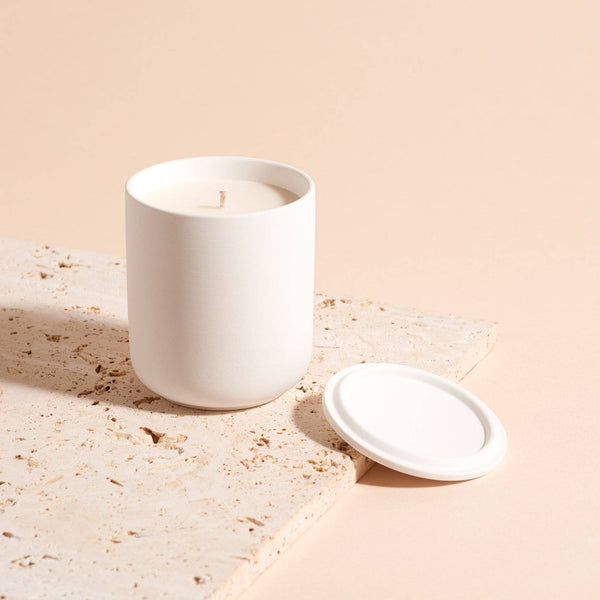 Ceramic Lidded Candle | Eucalyptus + Vetiver - NØRDEN