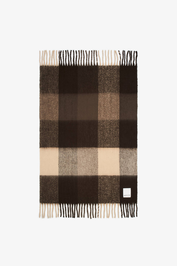 Recycled Soft Throw | Reykjavik Earth Brown Check