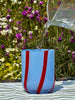 Atina Striped Glass | Blue + Red