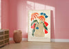 Floral Art Print | Medium Vase with Tulips A3