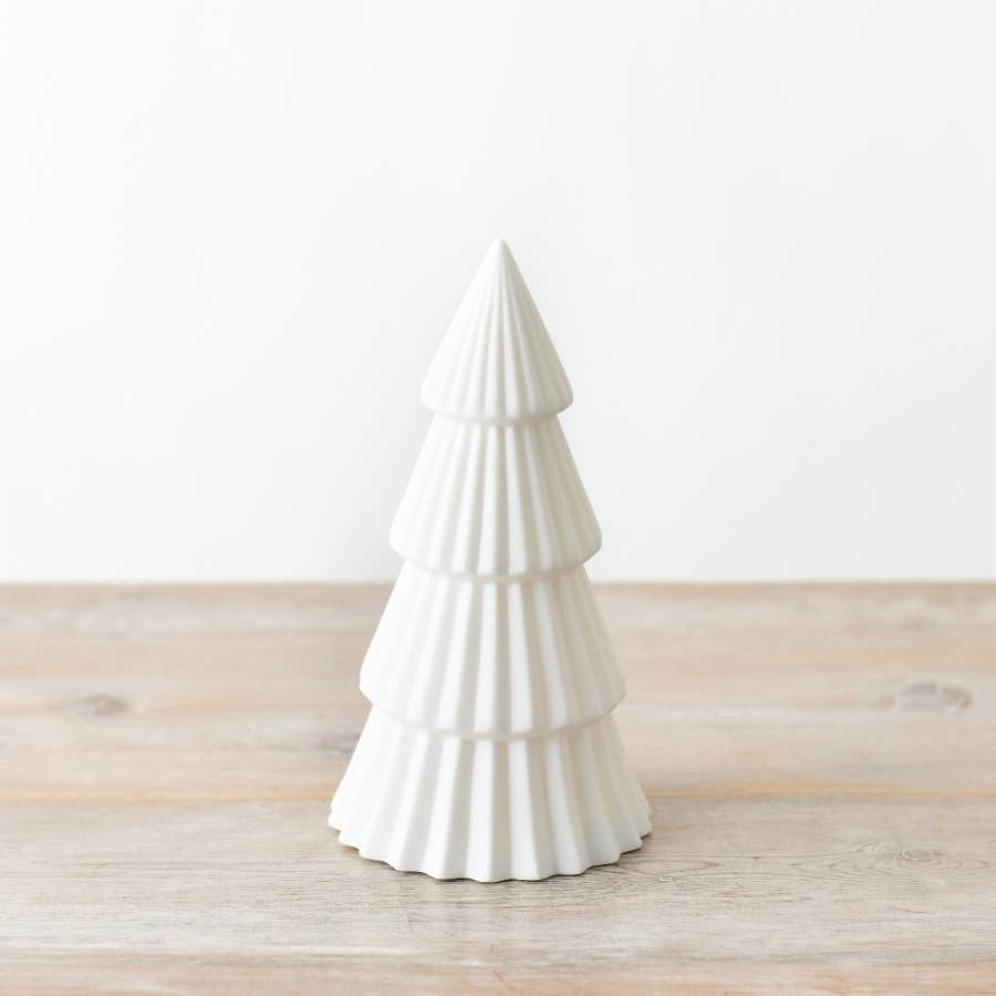 Natural Ceramic Ornament | Matt White Tree 24cm