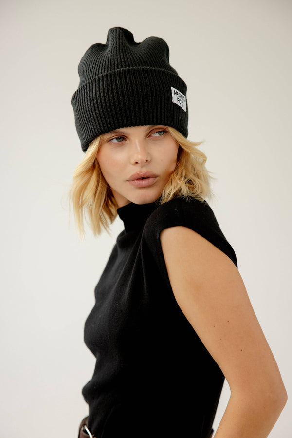 Recycled Beanie Hat | Black Onyx - AW24