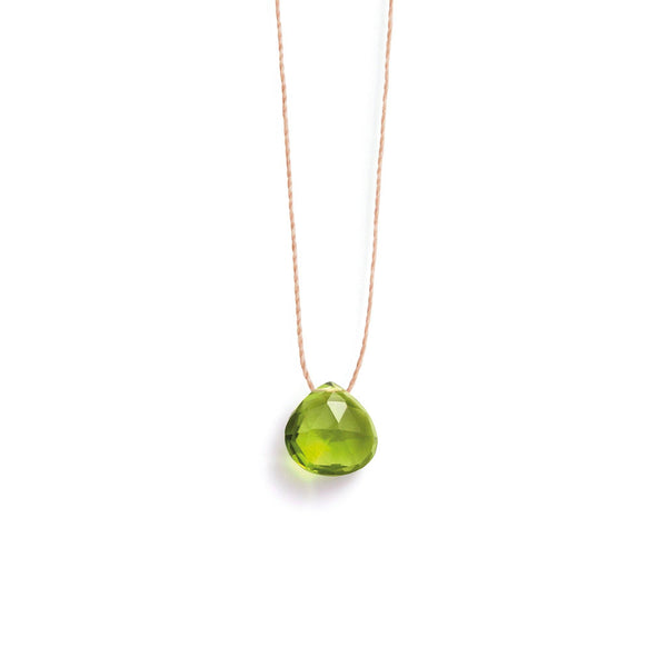 Crystal Minimal Necklace | August - Peridot