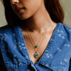 Crystal Minimal Necklace | Green Aventurine