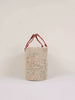 Natural Woven Tote | Pleated Terracotta