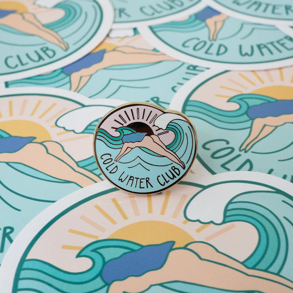 Mindful Enamel Pin | Cold Water Club Wild Swimming