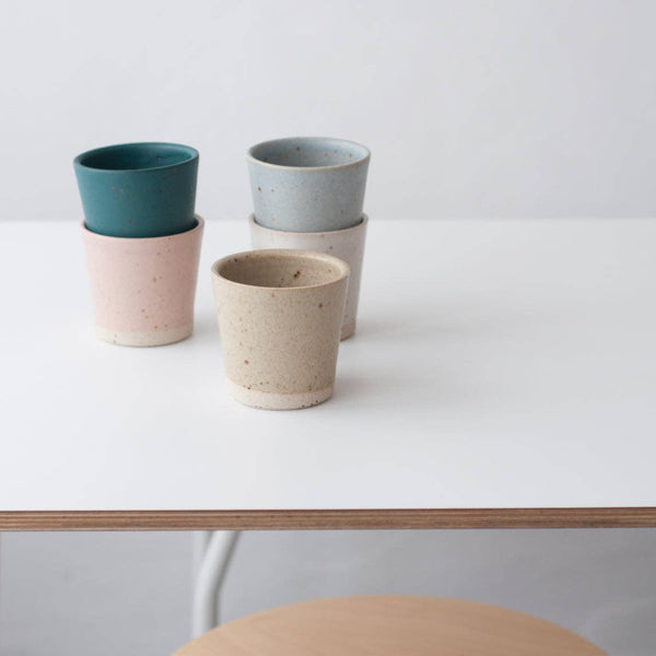 Ceramic Coffee Cup | Speckled - Linen Blue
