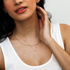 Crystal Minimal Necklace | October - Opal