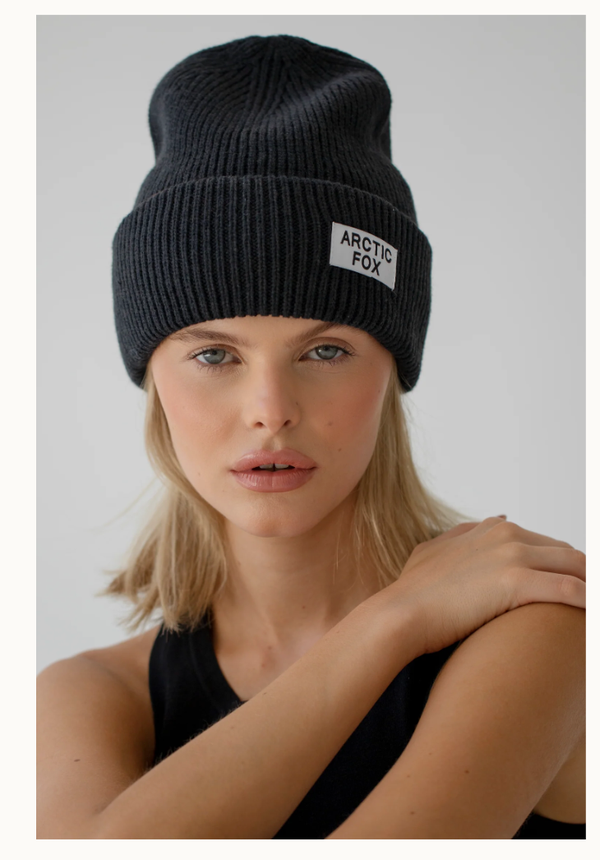 Recycled Beanie Hat | Dark Grey