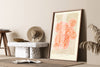 Floral Art Print | Striped Vase A5