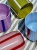 Atina Striped Glass | Blue + Red