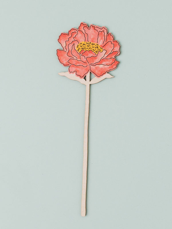Floral Wooden Decoration | Peony November