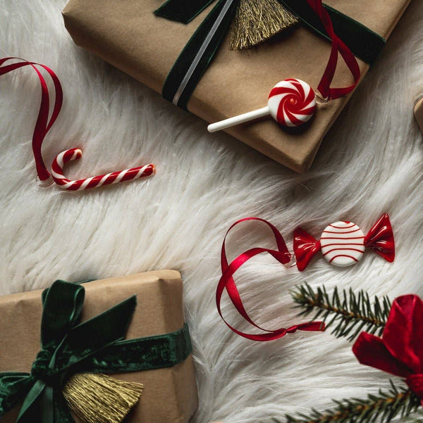 MUURLA | Christmas Decoration Sweet Candy Canes | Set Of 3 | Red