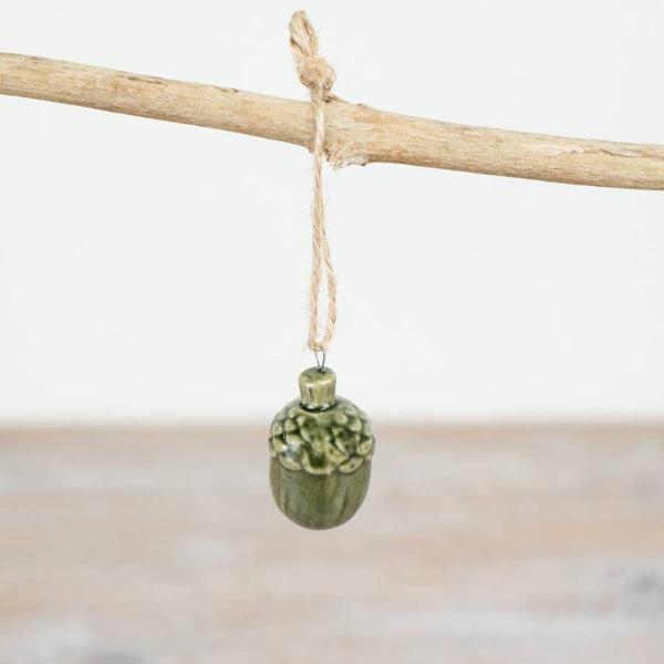 Hanging Green Pinecone Hanger, 4.5cm