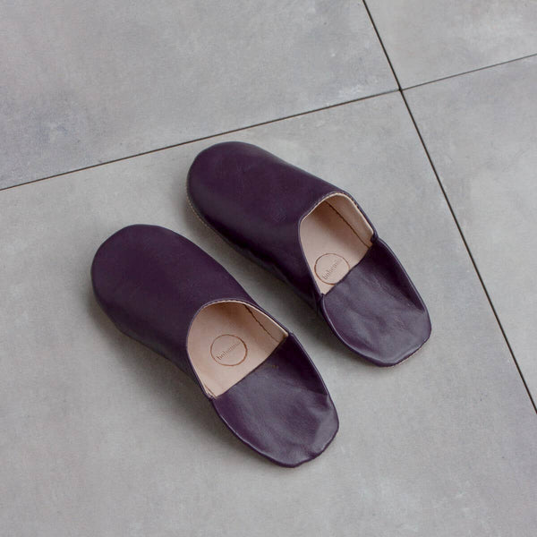 Handmade Babouche Slippers | Plum