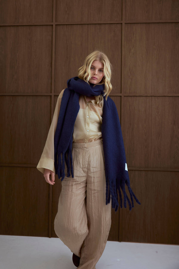 The Reykjavik Scarf - 100% Recycled - Midnight Blue - AW25