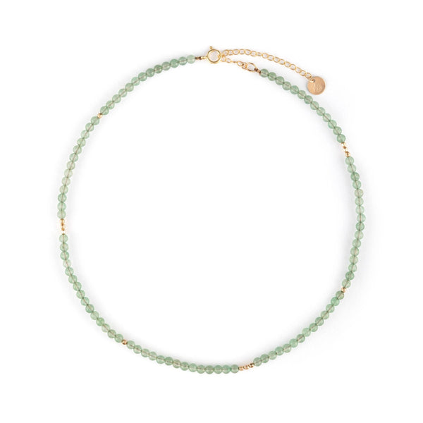 Beaded Layering Necklace | Oceanus - Green Aventurine