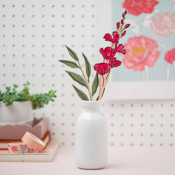 Floral Wooden Decoration | August Gladiolus