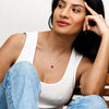Crystal Minimal Necklace | September - Sapphire