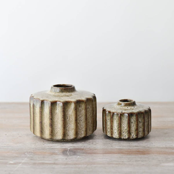 Ceramic Japandi Vase | Flower Yellow Large