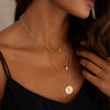 Gold Minimal Necklace | Freshwater Pearl