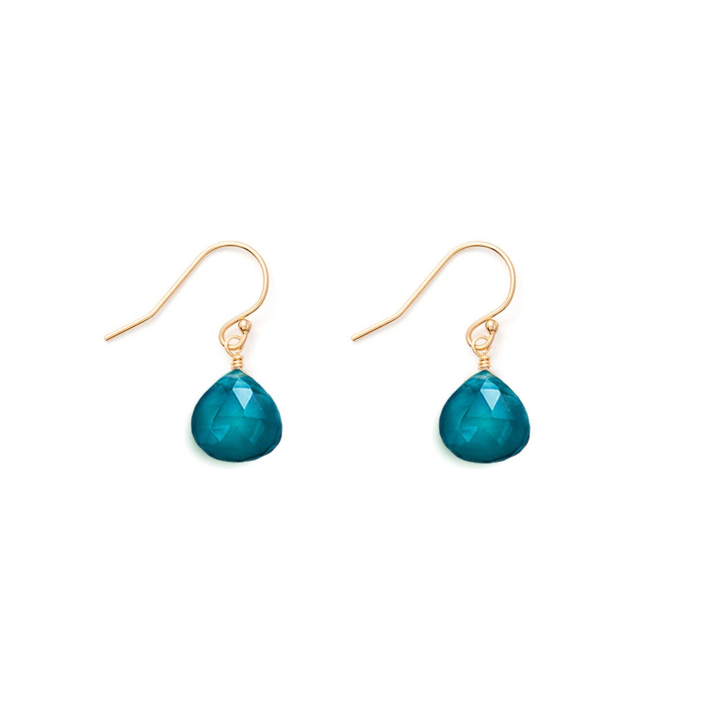 Crystal Drop Earrings | Isla - Portofino Blue Quartz