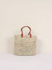Natural Woven Tote | Pleated Terracotta