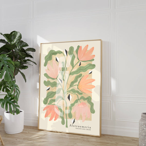 Floral Art Print | Alostroemeria A3
