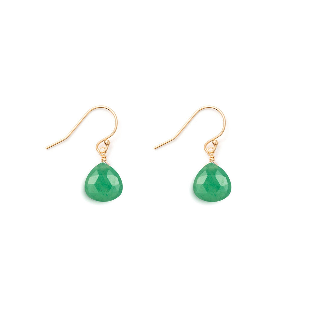 Crystal Drop Earrings | Isla - Green Aventurine