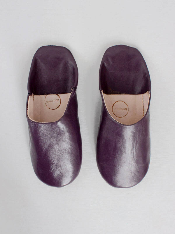 Handmade Babouche Slippers | Plum