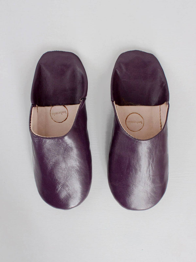 Handmade Babouche Slippers | Plum