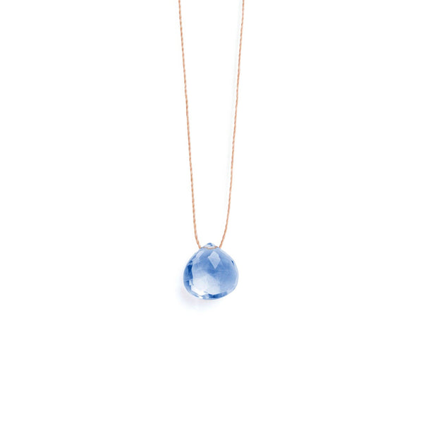 Crystal Minimal Necklace | California Blue Quartz