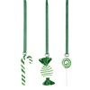 MUURLA | Christmas Decoration Sweet Candy Canes | Set Of 3 | Green