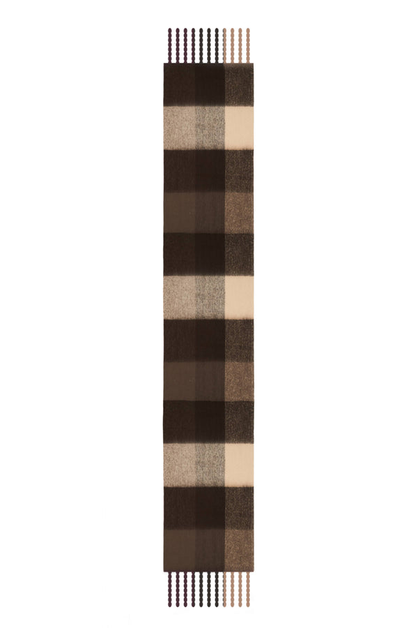 Recycled Soft Scarf | Reykjavik Earth Brown Check