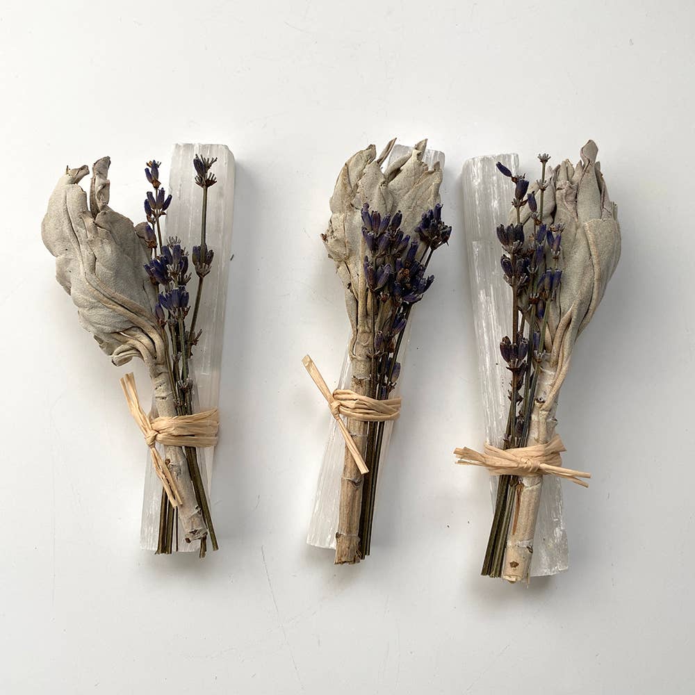 Ritual Clearing + Energy | Sage - White, Lavender + Selenite