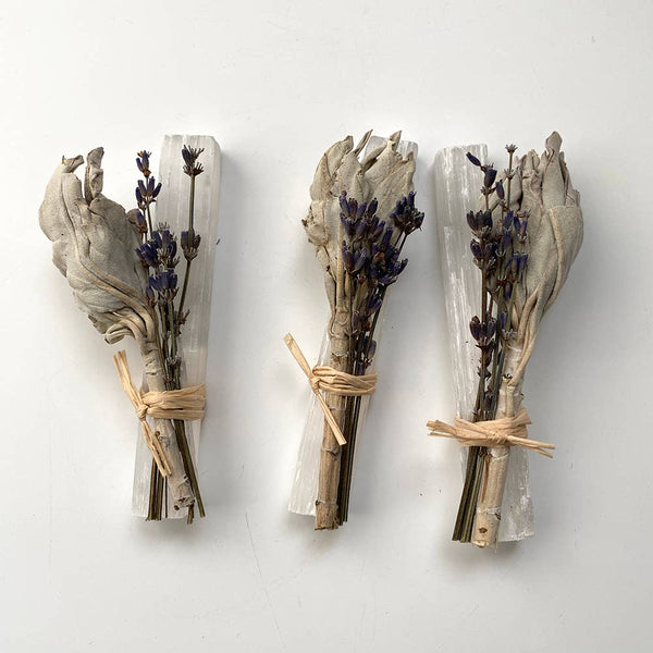 Ritual Clearing + Energy | Sage - White, Lavender + Selenite