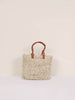 Natural Woven Tote | Pleated Terracotta